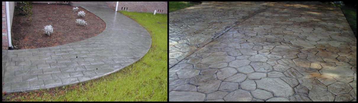stamped concrete mixed
