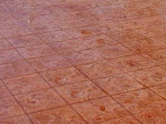 12 x 12 Sandstone Stamped Concrete - Orange Red