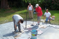 slate stamped concrete