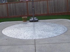 Circles & Borders Stamped Concrete - grey