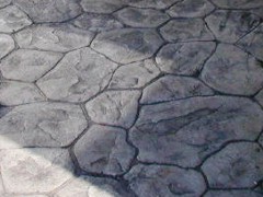 Random Stone Stamped Concrete - Natural Grey Base with Meduim Grey Highlight
