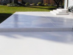 White Sealer on Concrete